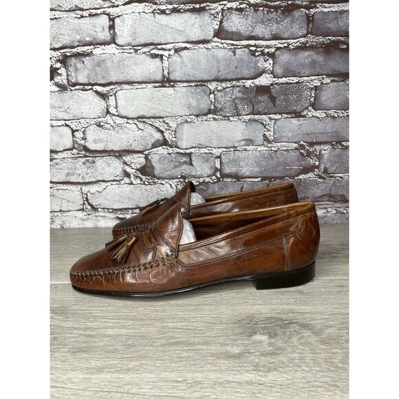 Johnston & Murphy Brown Leather Handsewn Moc Tassel Loafers Men’s Sz 11M US/44EU main image 15